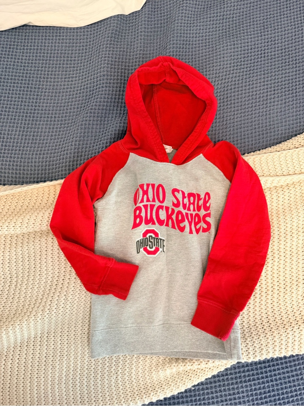 Ohio State Buckeyes Red & Gray Kids Hoodie